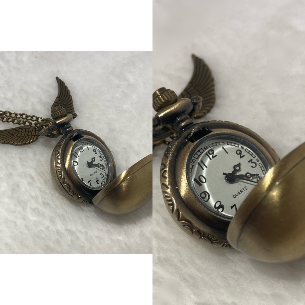🎉HP🎉Harry Potter Snitch Pocket Watch Necklace - Picture 5 of 5